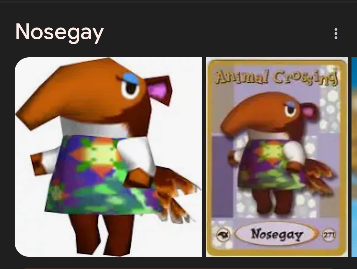 Es gab nen Animal Crossing character der Nosegay hiess.