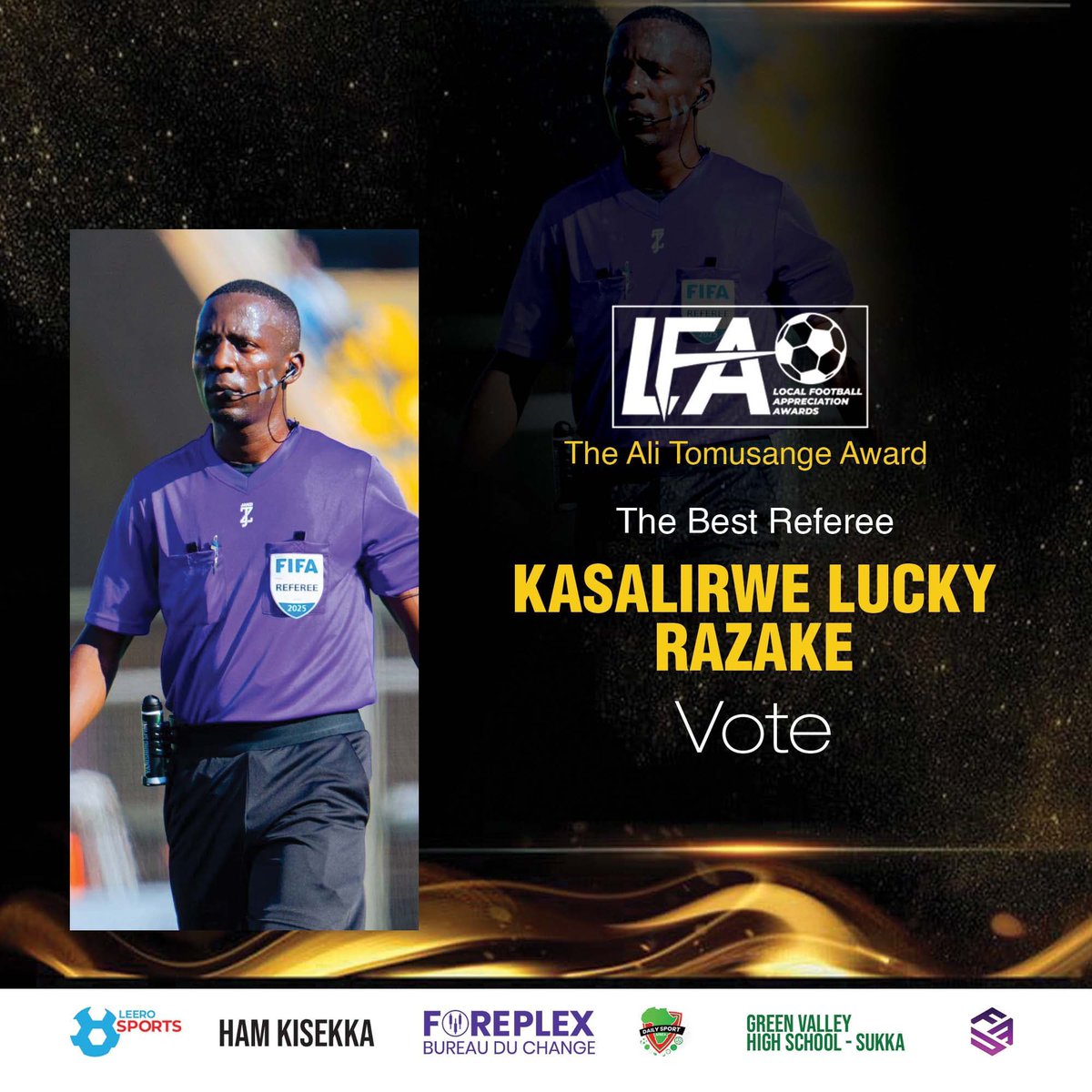 DifferenceOffi3's tweet photo. @LFAAWARDS wants to recognize the best of the best referee in our local sports community .
Vote for your favourite referee through the link  https://t.co/7dqLSJP1py 
#BestReferee || #LocalAwards || #LFAwards 
#FMSUFM https://t.co/Eveq0c6QzC