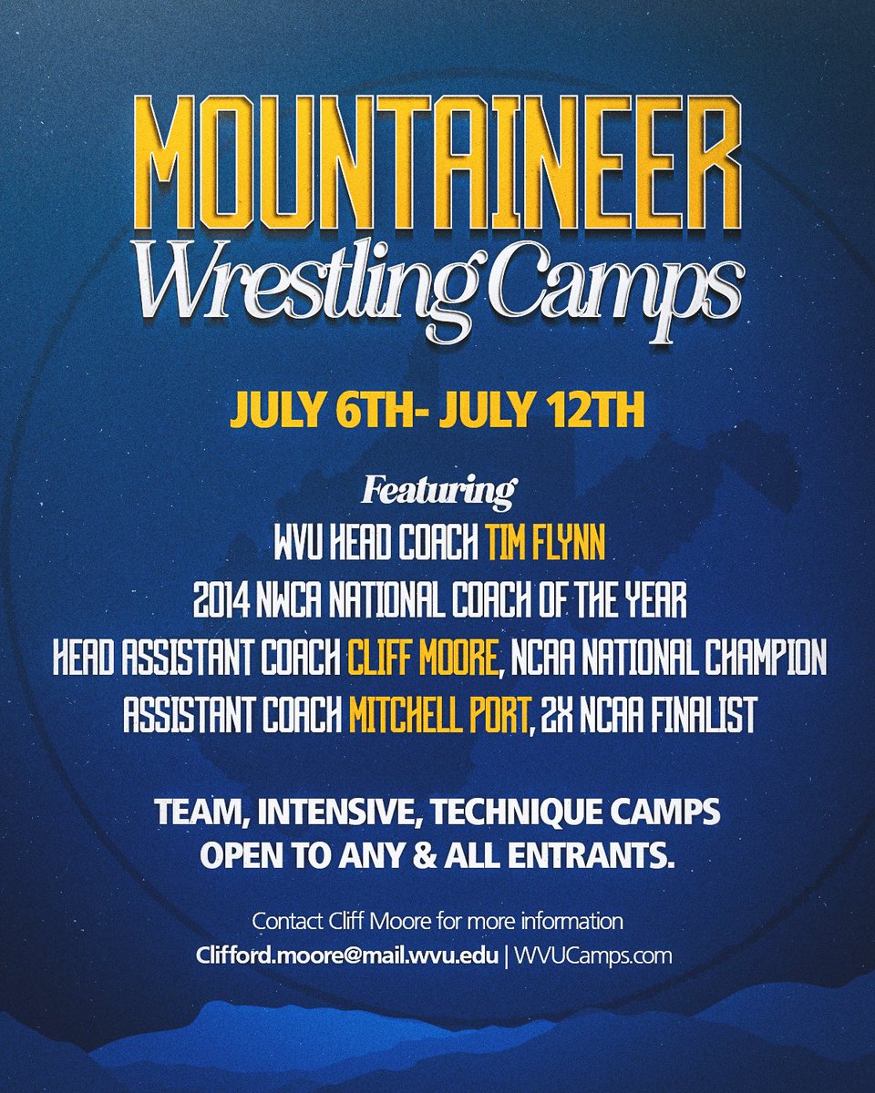 Time is running out! 

Register for team camp, technique camp, or intensive camp before the deadline of June 23 here: wvusports.com/sports/2025/4/…

Lets go!