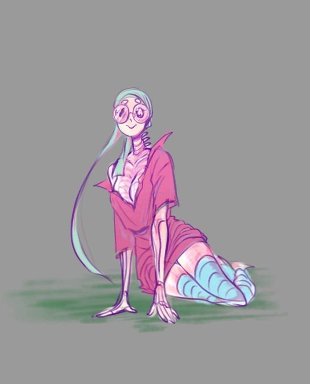 Bocetillo que le hice al personaje de <a href="/yiyohho/">Ceviche</a> la adoro un montón.

Estuve pensando si lo publicaba o no por qué anda un poco destapada, pero no es nada explícito así que creo que ¿no está mal? XD
#drawing #freshfanchild #fanat #flowsans