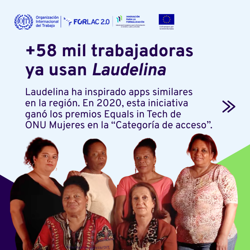 OITAmericas's tweet photo. 🇧🇷 En Brasil, la app Laudelina ha transformado la forma en que trabajadoras del hogar se informan sobre sus derechos laborales.
🔎 Conoce más en el toolkit del proyecto #SolucionesInnovadoras para la Formalización en América Latina y el Caribe: https://t.co/VmgF0ska5e
#FORLAC2