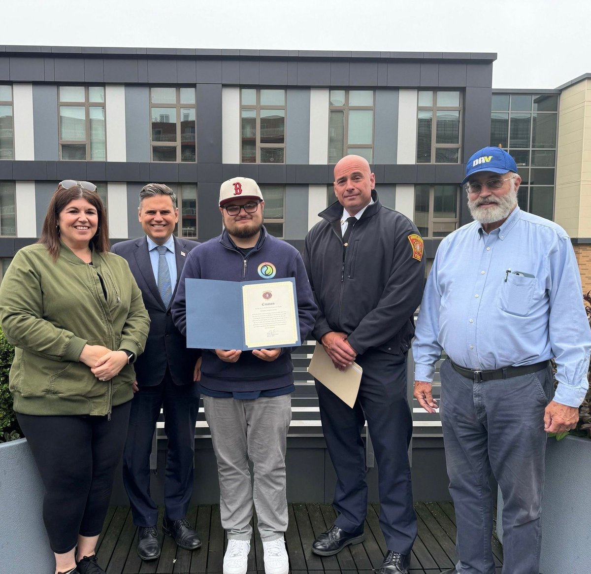 Northeast Metro Vocational student Vinnie Spatichino was recently commended by Mayor Gary Christenson and Malden Fire Chief Steve Froio for quick thinking and bravery after spotting a porch fire and taking swift action..cityofmalden.org/CivicAlerts.as…