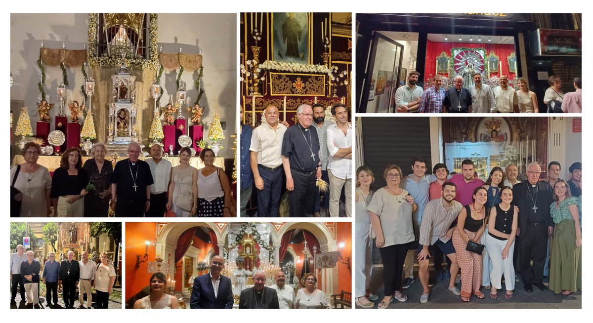 VÍSPERAS DE #CORPUSCHRISTI  EN #SEVILLA. He recorrido el trayecto de la PROCESIÓN con la Comisión. Felicito a todas las personas y entidades que habéis colaborado en la confección de los altares, así como en la decoración de escaparates y balcones. Todo para gloria de NUESTRO