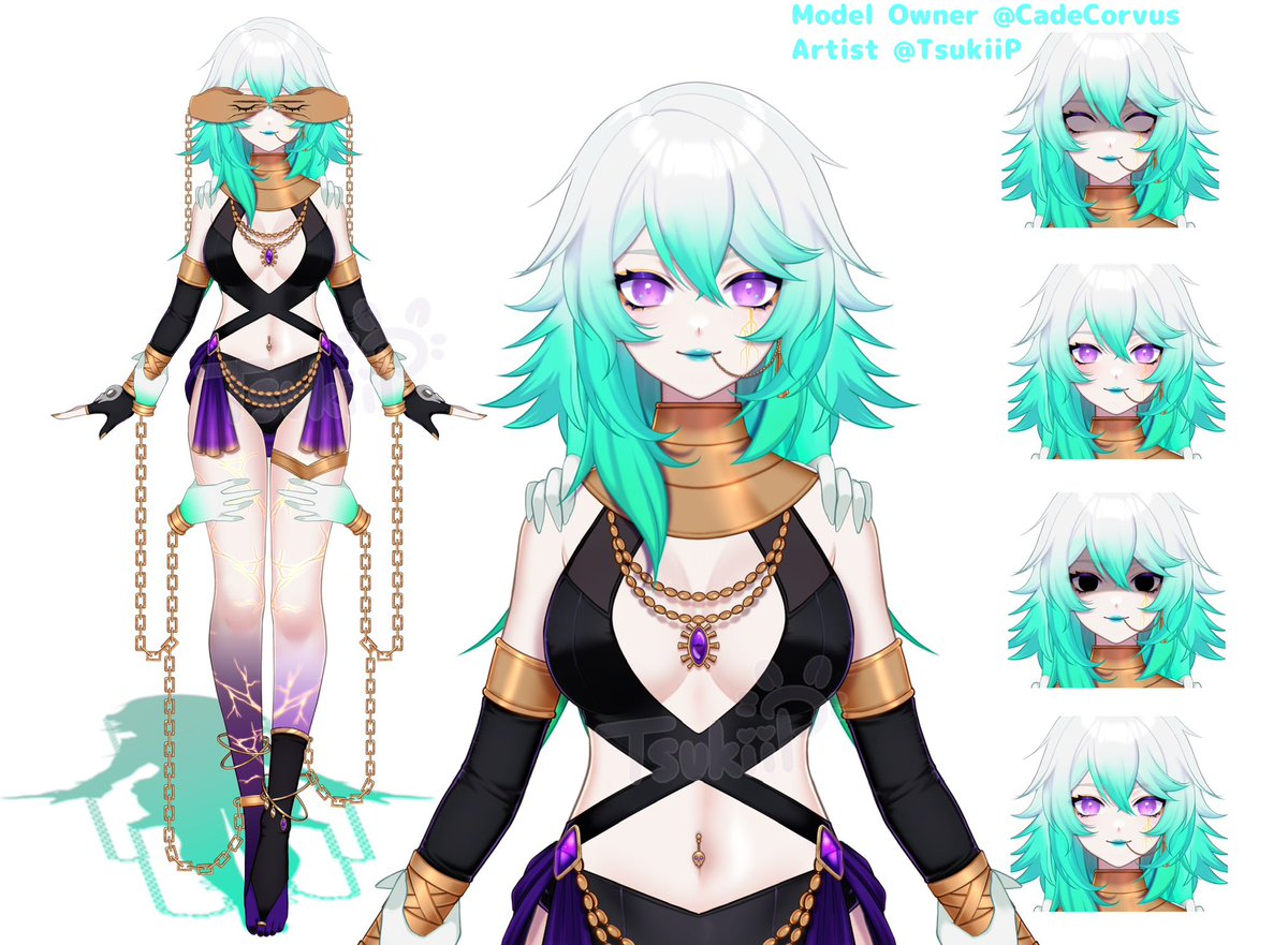 Let me be your vTuber Artist Auntie. Pls. Comms are open on vGen and I’ve discounted models 25%. 🤠 I can also do half body models too. I AM CHOMPING AT THE BIT, I BEG 👁️👄👁️