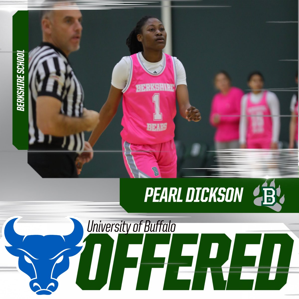 After a great conversation with Coach Al, I’m blessed to receive an offer from University of Buffalo! 
Thank you Coach!