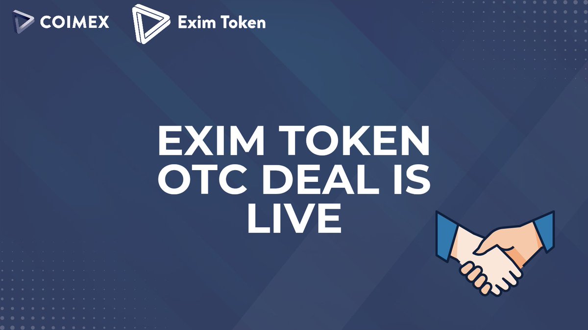 You missed BTC at $100
You missed ETH at $10
You missed SOL at $1

Don't miss $EXIM at OTC 👇
🔥 2.5x–5x potential after global listing
🔒 Strong fundamentals
🌍 Real-world use in international trade

Final OTC spots going fast.
Be early this time! 

Send us a DM