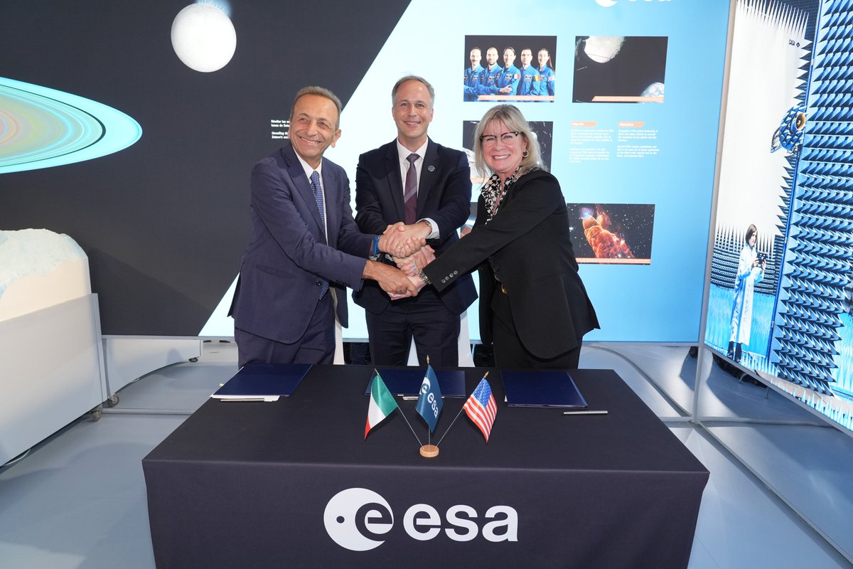 La Agencia Espacial Europea y Thales Alenia firmaron acuerdos para asociarse con Blue Origin colaborando con transporte de carga y tripulación, vivienda de astronautas y cargas para la Estación Espacial Orbital Reef 👀🇺🇸🇪🇺