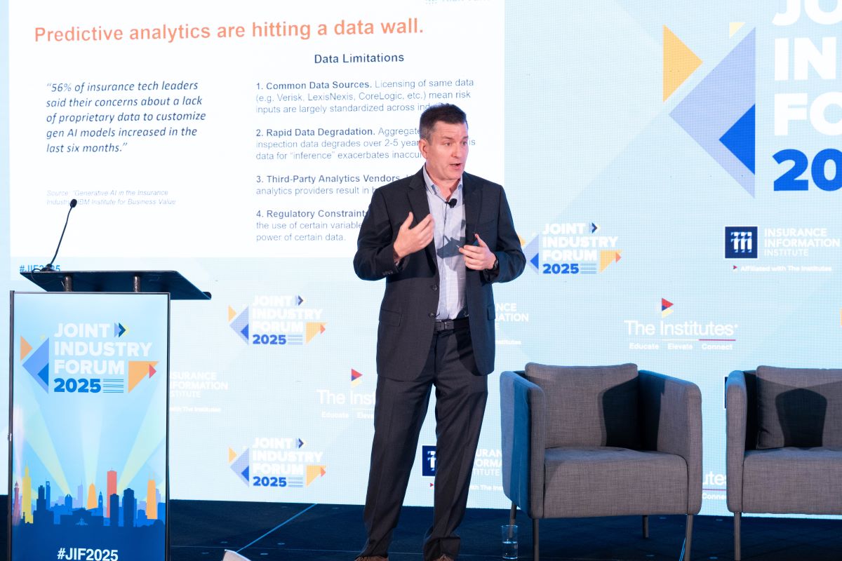 💬 “The promise of predictive analytics is running up against the problem of data,” said James Bilodeau, CEO of <a href="/PreFixInc/">PreFix</a> at #JIF2025.

Bilodeau explored how in-home data could transform risk scoring, customer engagement, and the cost of #insurance.