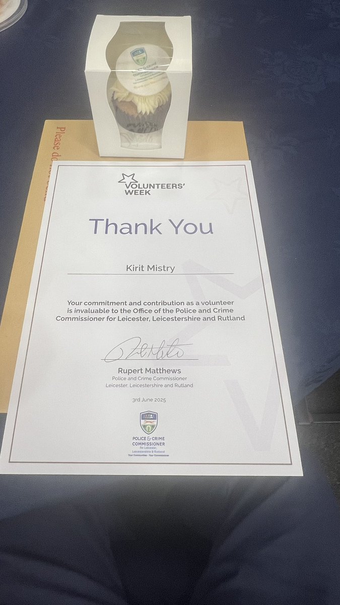 kmistryuk's tweet image. Thank you to @LeicsPCC for recognising all the #independentcustodyvistors and celebrating #VolunteersWeek 2025  good to meet @CharlotteChirico deputy police crime commissioner . Thanks to all @CustodyVisiting for volunteering and giving selfless service 🙏🏽👏🏼👍🏽