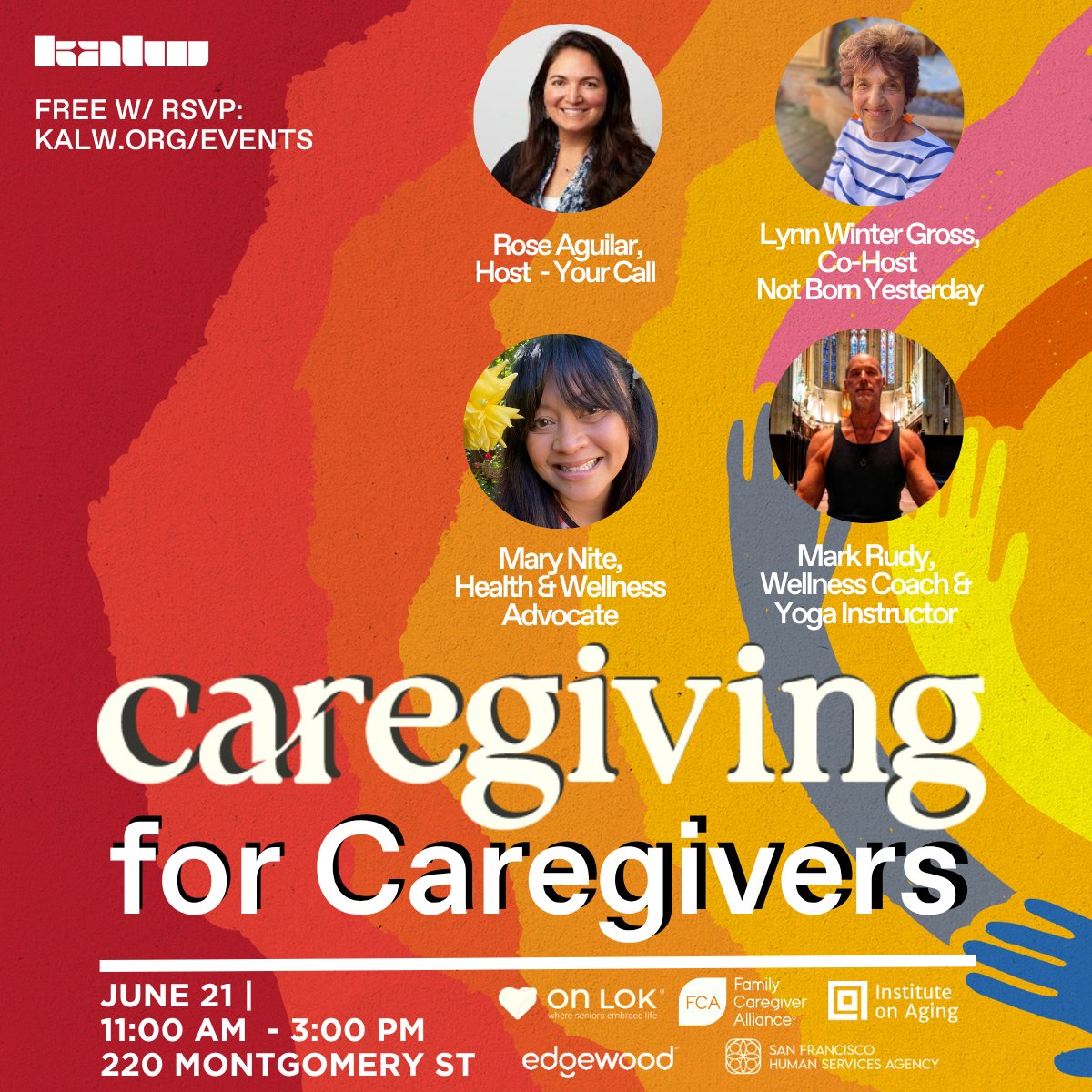 We’re joining KALW’s Caring for Caregivers event this Saturday—an important conversation on caregiving &amp; support.

🎟️ Join us: hubs.ly/Q03sLXjz0

#CaregiverSupport #IOACares #CaringForCaregivers