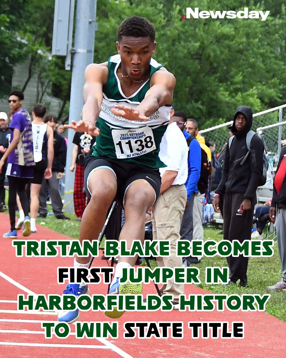 “I was thinking during the week that I was going to medal,” Tristan Blake said, “but I didn’t know it would be this.”

For more on Blake’s state championship, visit: nwsd.li/1e9b5f
(Photo Credit: Neil Miller)

#longjump #trackandfield #track #harborfields #longisland