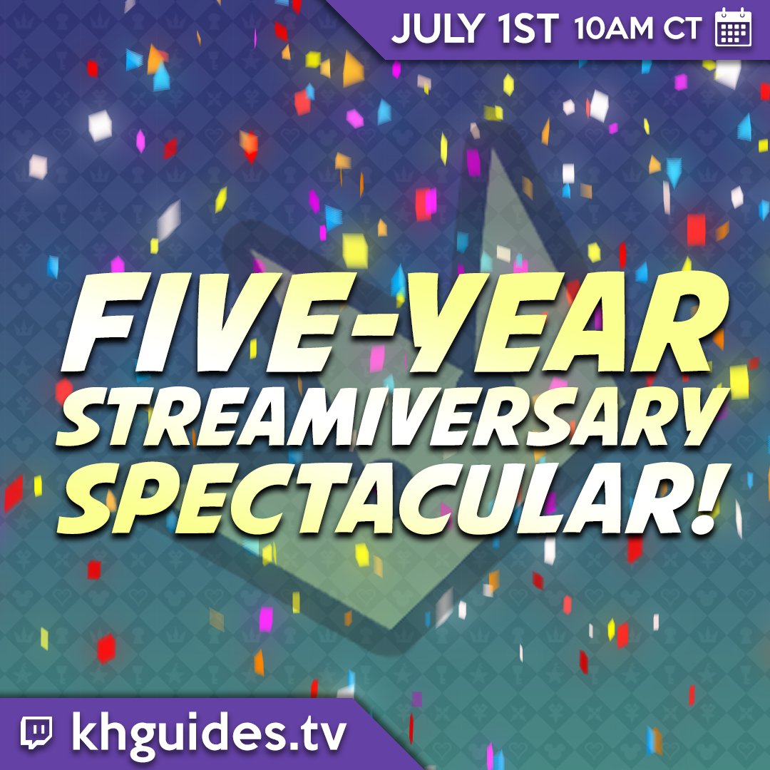 KHGuides (@khguides) on Twitter photo We are celebrating FIVE YEARS of the Guiding Lights Twitch community with a special extended stream on July 1st! โจ๐ฅณ
Join me and Mrs. Guides as we try a split-controller playthrough of #KingdomHearts TOGETHER using the <a href="/radiantgardenrs/">Nicole & Nick</a> controller split software! ๐ฎ๐๐ We are celebrating FIVE YEARS of the Guiding Lights Twitch community with a special extended stream on July 1st! โจ๐ฅณ
Join me and Mrs. Guides as we try a split-controller playthrough of #KingdomHearts TOGETHER using the <a href="/radiantgardenrs/">Nicole & Nick</a> controller split software! ๐ฎ๐๐