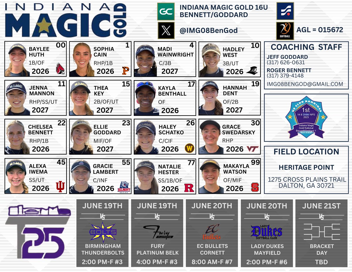 Sophia Cain (@sophiacain_) on Twitter photo It’s that time! We play in the Scenic City Top 25 this weekend, come see us! <a href="/IMG08BenGod/">Indiana Magic Gold National Bennett/Goddard 16U</a> It’s that time! We play in the Scenic City Top 25 this weekend, come see us! <a href="/IMG08BenGod/">Indiana Magic Gold National Bennett/Goddard 16U</a>