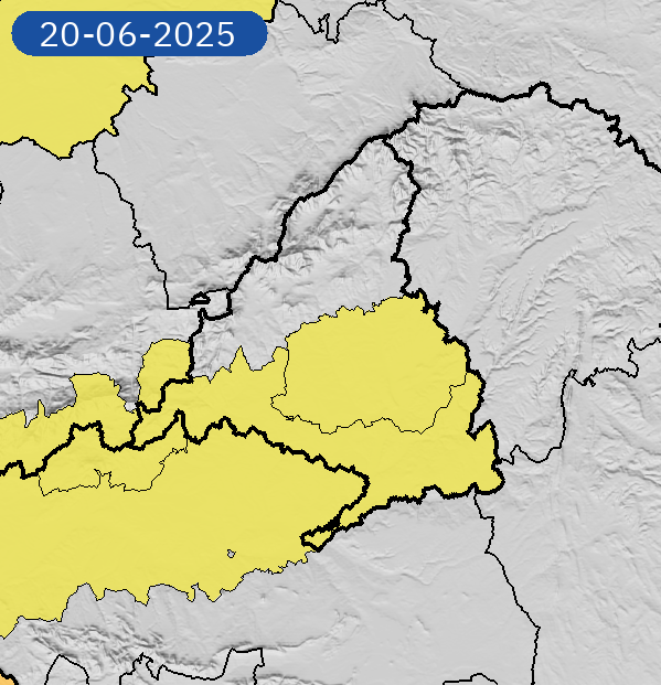 19/06 00:06 Avisos  activos hoy y mañana en Comunidad de Madrid por temperaturas máximas. Nivel máximo de aviso: amarillo.
Actualizaciones en aemet.es/es/eltiempo/pr…