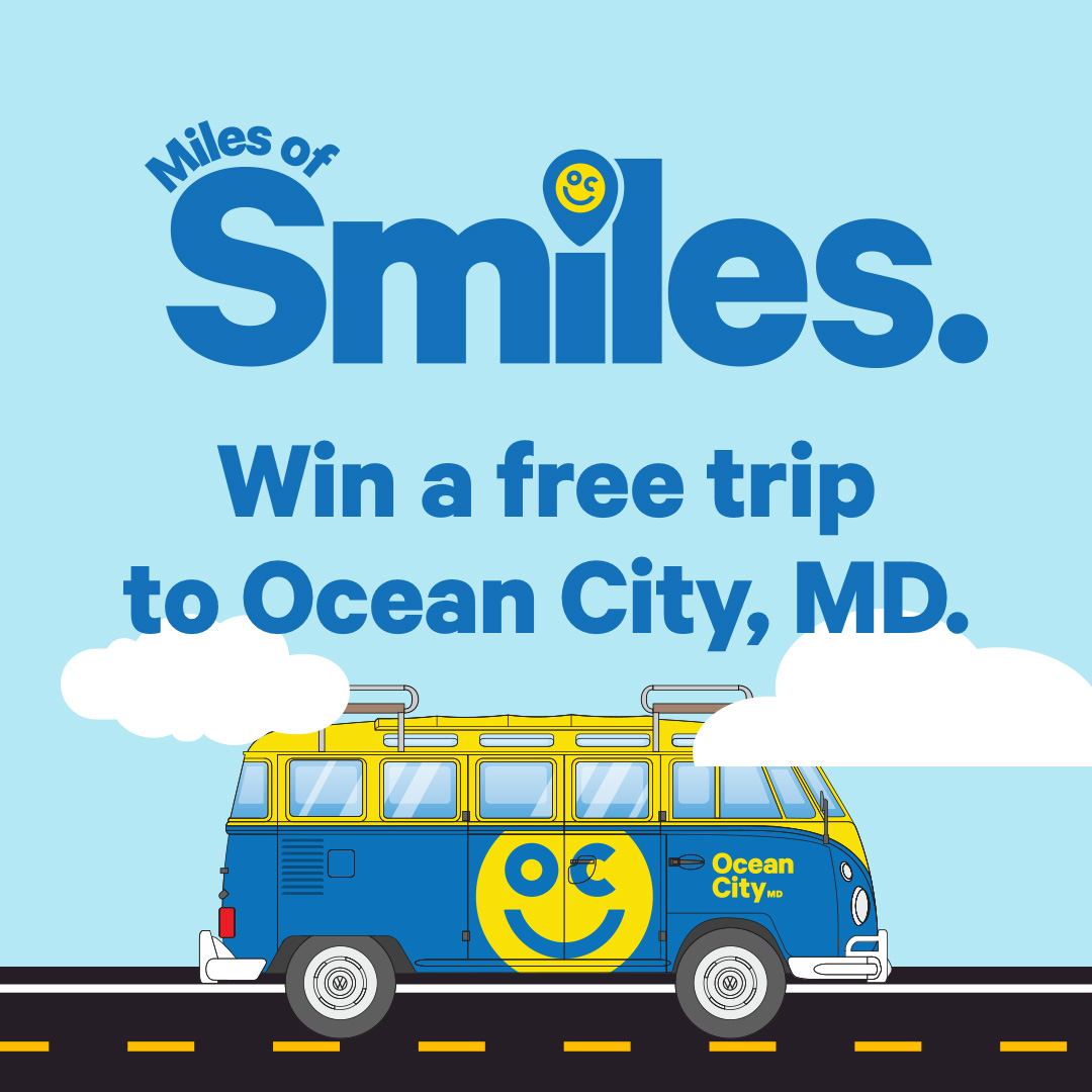 Kick off road trip season with Ocean City, MD at the D.C. Giant BBQ Battle, June 21–22! Swing by the pop-up experience to enter for a chance to win a 4-day beach getaway with hotel stay, Smile Swag and a $1,000 gift card!
Learn more at CatchARideOCMD.com. 

#SmileOCMD