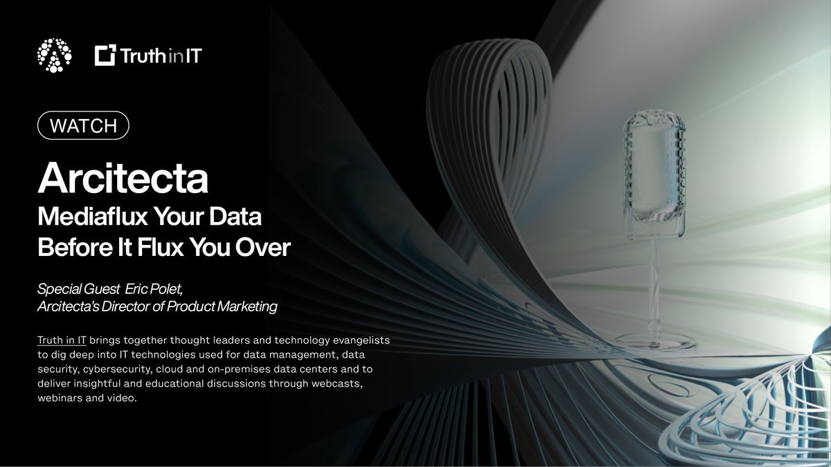 ICYMI: Tune in as Mike Matchett of Small World Big Data sits down with Eric Polet, Director of Product Marketing at Arcitecta, as they explore how Mediaflux is redefining global data management.

Check it out here: bit.ly/4jCJNNB #TruthinIT