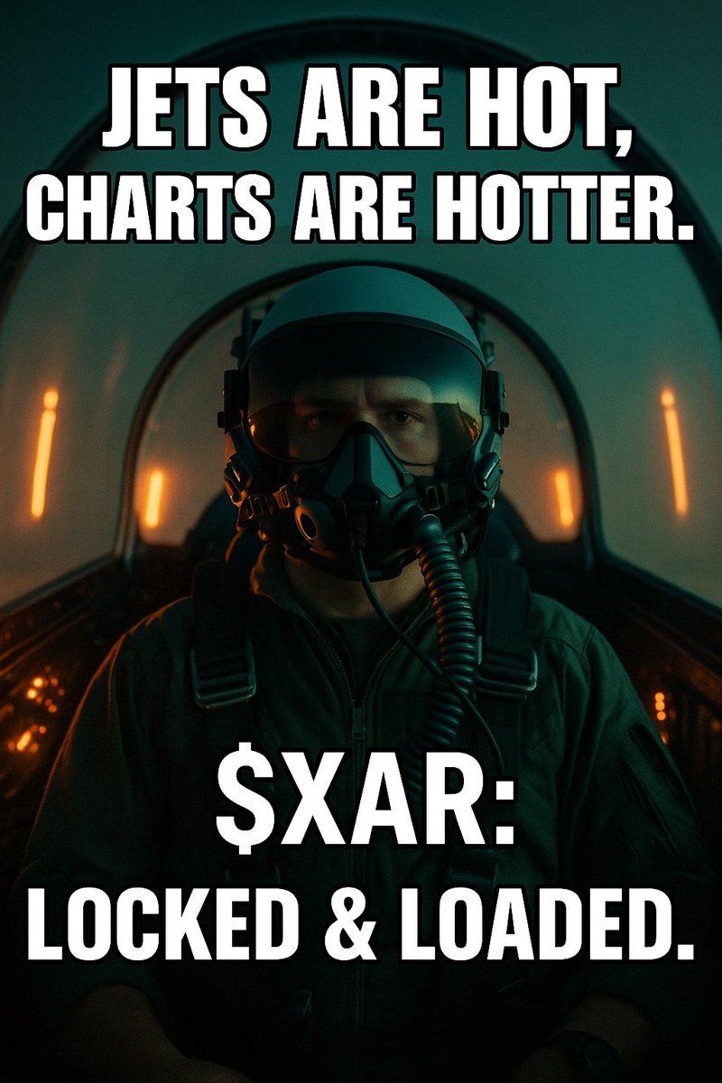 bendoverforsol's tweet photo. The jets are fueling, the charts are climbing.
Geopolitics isn’t slowing down — and neither is $XAR.
You’re either in early… or watching it fly from the sidelines.
Next stop: new highs. https://t.co/ecrKb7zOx6