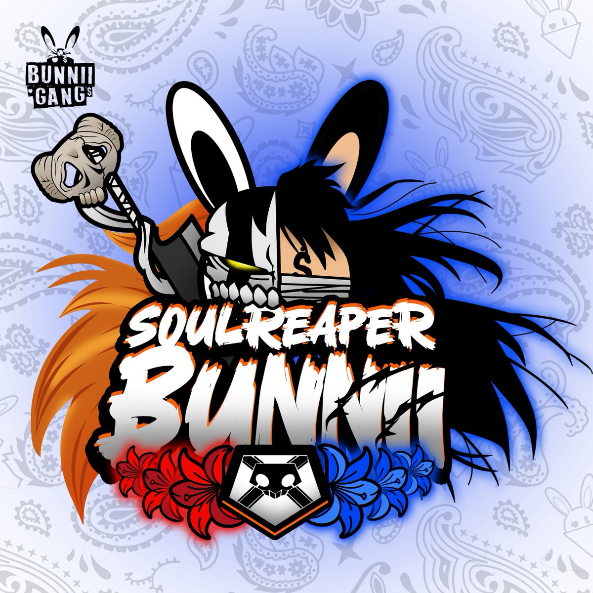 kamikorinaa's tweet photo. I still can’t over how 🔥🔥 my Bleach Bunnii is 😭🧡
From the hair to the nel mask, I can’t wait to get this on a shirt! Thank you @bunniigang you did your big one! 

#bunniigang #hopwithus https://t.co/vFHp0wUZAy
