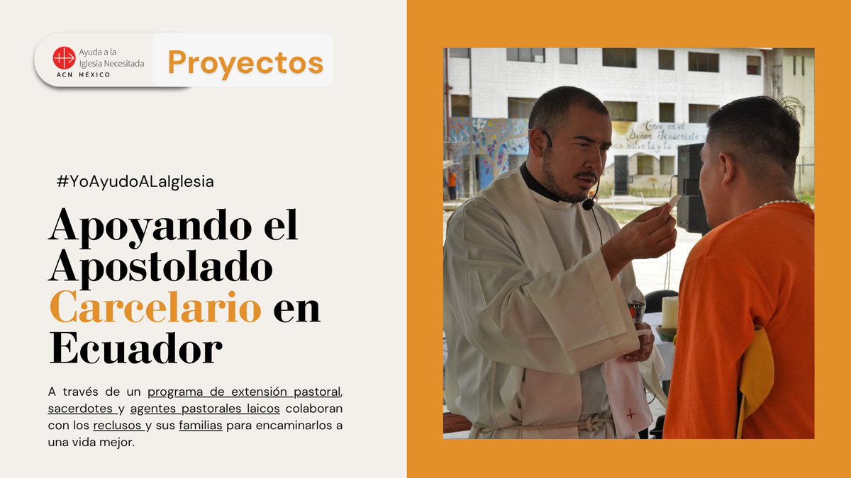¿Es posible cambiar con la palabra de #Dios? 
La iglesia en #Ecuador impulsa un proyecto pastoral carcelario para transformar la vida de los reclusos y sus familias. 🧡Entérate más aquí 👉bit.ly/EcuadorProyect…