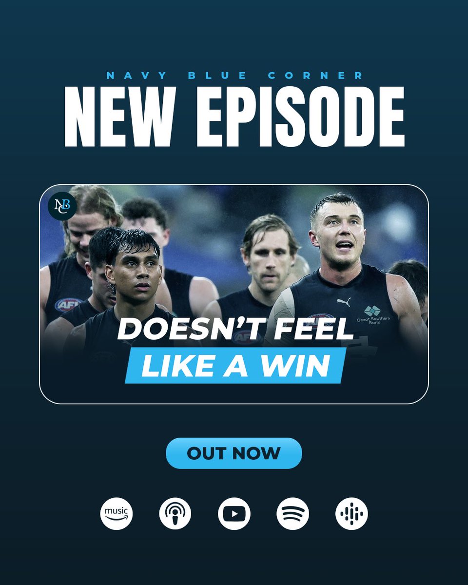 Carlton v West Coast Review 

🔷 All the ups and downs from the win
🔷 Is this all fixable?
🔷 A deep dive into our future
🔷 Previewing the North clash

Listen Now! 🎧
🔗: spoti.fi/4kMM21A