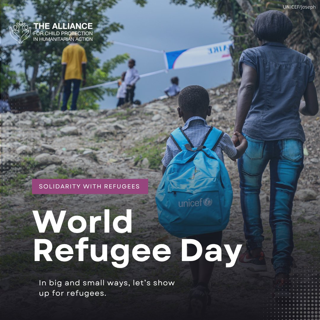 🕊️ Children on the move are among the most vulnerable—and the most courageous. 

💙On #WorldRefugeeDay, the Alliance calls for urgent, collective action to protect all displaced children.
#SolidarityWithRefugees #ChildProtection #CPHA
<a href="/Refugees/">UNHCR, the UN Refugee Agency</a>