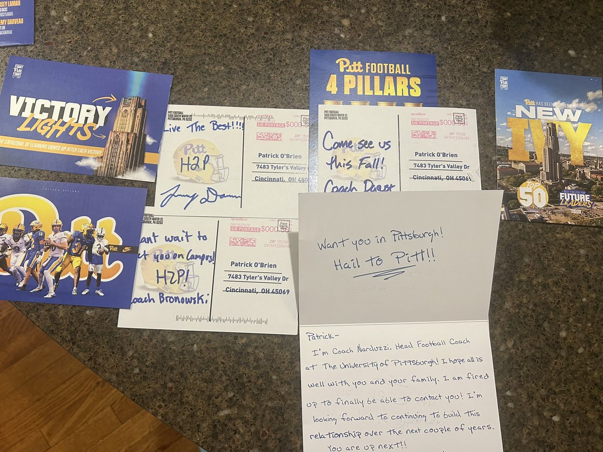 patrickobr_'s tweet image. Thank you for the love @Pitt_FB!! Can’t wait to come to a game!!
@CoachDarveau @coachdaoust @CoachDuzzPittFB