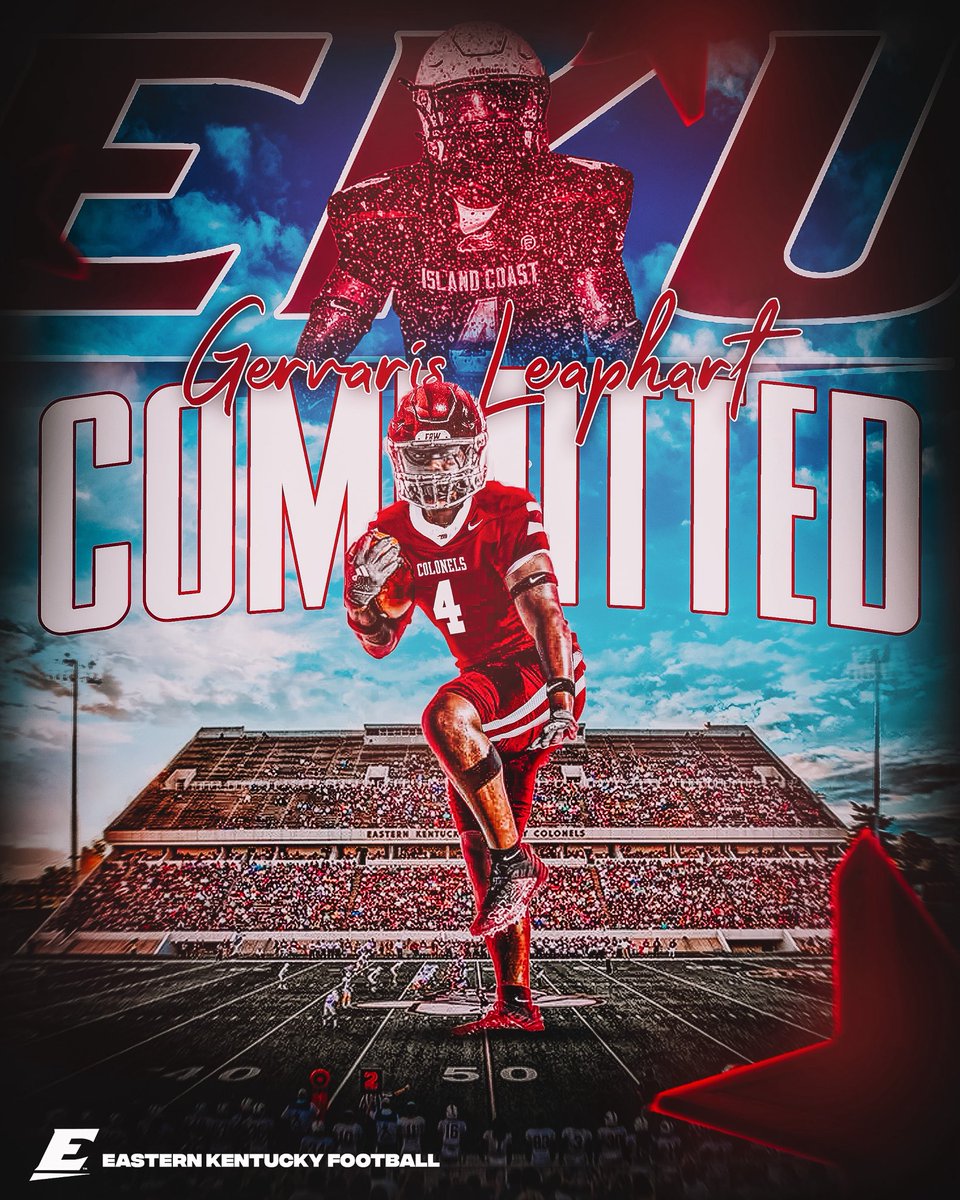 1000% COMMITTED!!!! Go Colonels <a href="/EKUFootball/">EKU Football</a> <a href="/coacharichman/">Andy Richman</a> <a href="/VL_Sports/">Gervaris Leaphart</a> <a href="/CoachTJones89/">Coach T Jones</a>