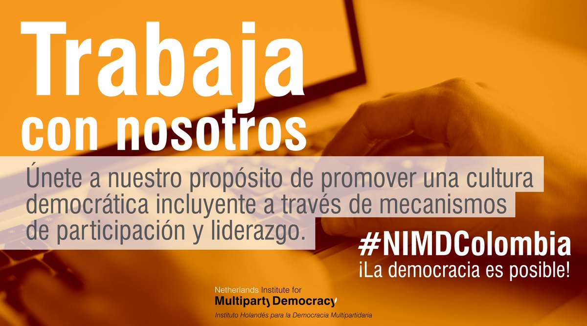 NimdColombia's tweet photo. 🟠#Convocatorias
Buscamos los siguientes perfiles para el programa Nariño en Paz – NeP ejecutado por NIMD Colombia.

📌Especialista en Construcción de Paz: https://t.co/Yp9cLjay42
📌Coordinación operativa: https://t.co/PrX3aPgdCF
📌Asistente de programas: https://t.co/BQ0PE87xqz https://t.co/NoZiaaBRFu
