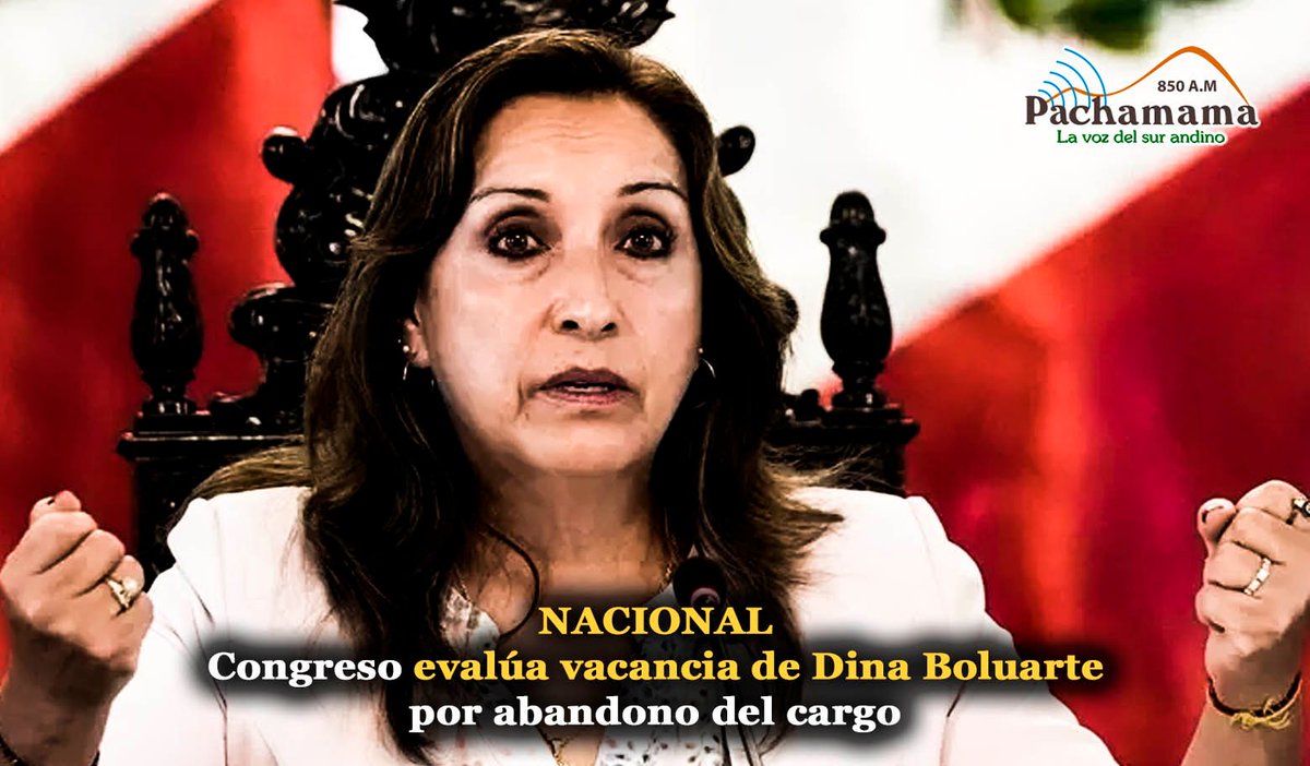 ((🔴)) #Nacional: La Comisión de Fiscalización aprobó un informe que recomienda la vacancia de Dina Boluarte por presunto abandono del cargo tras someterse a cirugías. Pleno del Congreso decidirá si procede su destitución.

👉 #Nacional| #PachamamaNoticias #Puno #PachamamaInforma