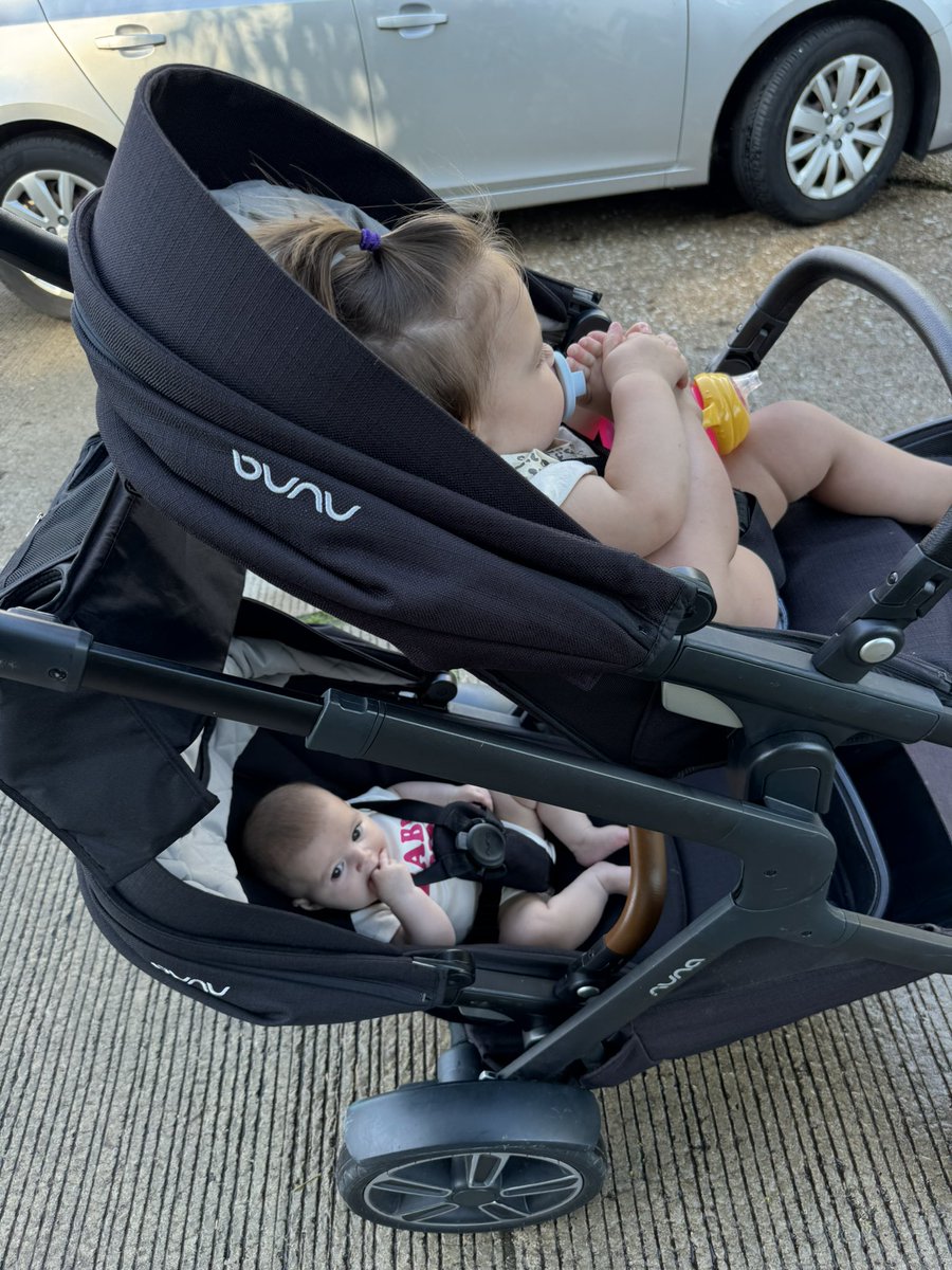 Rosina is a binky girl…

Giada is a thumb girl…