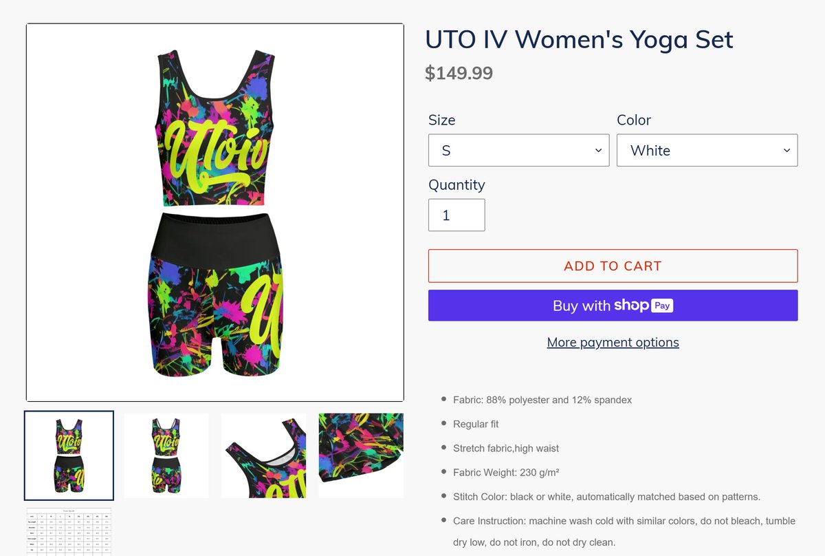 UtoIVClothing's tweet image. Find your flow in our on‑demand UTO IV Women’s Yoga Set—88% polyester, 12% spandex for max stretch &amp;amp; support. High‑waist, regular fit, and machine‑wash easy. 🧘‍♀️✨
Shop now: utoivstore.com/collections/ut…
#YogiLife #StretchInStyle #Athleisure #UTOIV
