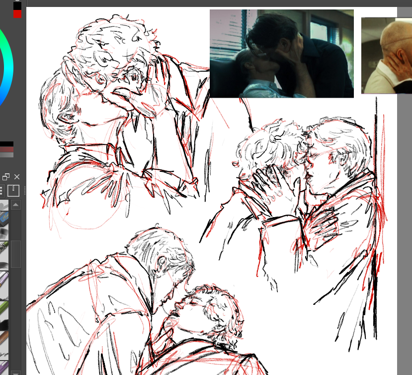 saw this pic and started descending into madness (and drawing hannigram kisses... i think that's all they do post-fall actually...) #wip