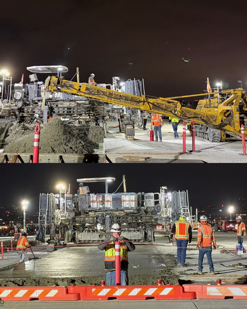 SanDiegoAirport's tweet image. #NewT1 airside improvements continue late into the night at SAN 🌙