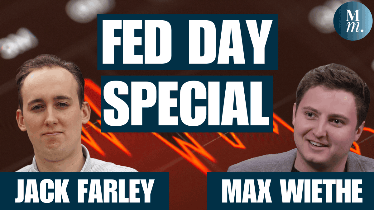 Jack Farley (@jackfarley96) on Twitter photo OUT NOW - FED DAY SPECIAL
<a href="/maxwiethe/">Max Wiethe</a> & I break down today's Fed meeting and discuss when the Fed will finally have enough data to cut rates.
Youtube: bit.ly/4jQi9Mx
Apple: bit.ly/4jYSMse
Spotify: bit.ly/45vXVEq OUT NOW - FED DAY SPECIAL
<a href="/maxwiethe/">Max Wiethe</a> & I break down today's Fed meeting and discuss when the Fed will finally have enough data to cut rates.
Youtube: bit.ly/4jQi9Mx
Apple: bit.ly/4jYSMse
Spotify: bit.ly/45vXVEq