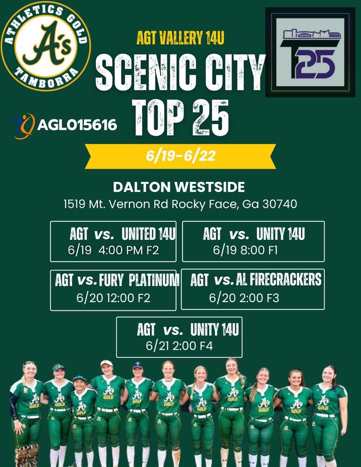 Hatsumi “Hat” Peterson 2028 (@hatsumi_2028) on Twitter photo Ready for Scenic City Top 25🙌 <a href="/ConnectSports_/">Connect Sports</a>
Can’t wait to see all the coaches out there and good luck to all the teams playing this weekend. #sceniccityshowcase
<a href="/AGTVallery14u/">Athletics Gold Tamborra/Vallery - 14u</a> <a href="/AGTamborra/">AthleticsGoldTamborra</a> <a href="/ElzeyMatt/">The Coach</a> <a href="/CoachKuhlmeyer/">Chris Kuhlmeyer 🥎🏃♂️</a> <a href="/UKCoachLawson/">Rachel Lawson</a> <a href="/mysha_sataraka/">Mysha Sataraka</a> <a href="/CoachSingTexas/">Steve Singleton</a> Ready for Scenic City Top 25🙌 <a href="/ConnectSports_/">Connect Sports</a>
Can’t wait to see all the coaches out there and good luck to all the teams playing this weekend. #sceniccityshowcase
<a href="/AGTVallery14u/">Athletics Gold Tamborra/Vallery - 14u</a> <a href="/AGTamborra/">AthleticsGoldTamborra</a> <a href="/ElzeyMatt/">The Coach</a> <a href="/CoachKuhlmeyer/">Chris Kuhlmeyer 🥎🏃♂️</a> <a href="/UKCoachLawson/">Rachel Lawson</a> <a href="/mysha_sataraka/">Mysha Sataraka</a> <a href="/CoachSingTexas/">Steve Singleton</a>