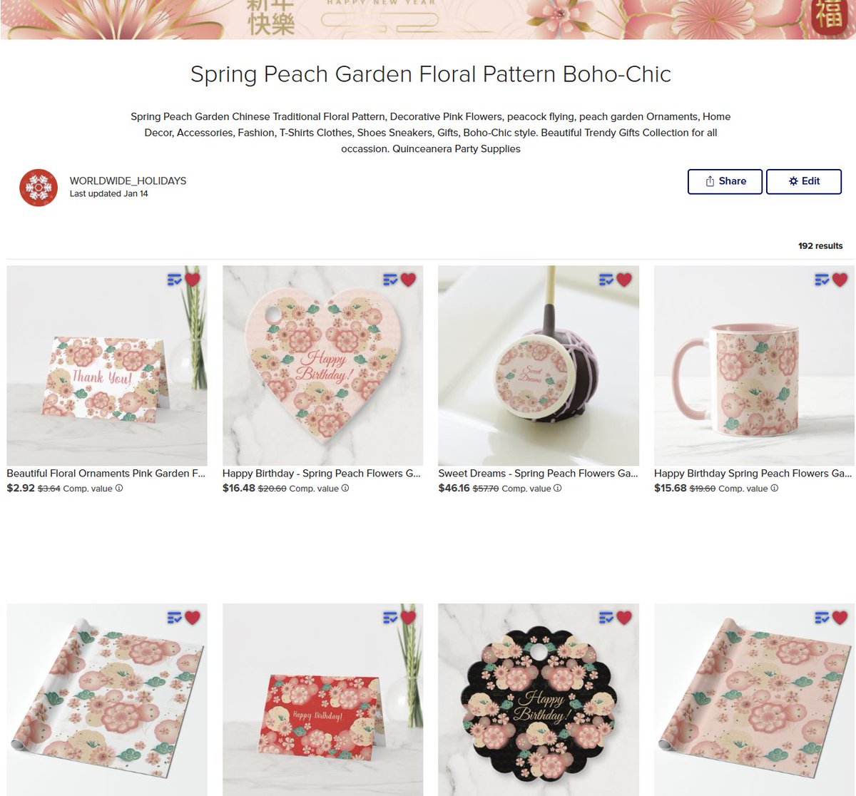 sofiartmedia's tweet image. 🌺Spring Peach Garden Floral Pattern Boho-Chic gifts collection 20% OFF
#zazzlemade #monogram #flowers #pink #BBQ #bag #personalized #design #homedecor #kitchen #art #giftsforher #girl #birthday #BohoChic #anniversary #woman #floral #cards #giftsforher
zazzle.com/collections/sp…