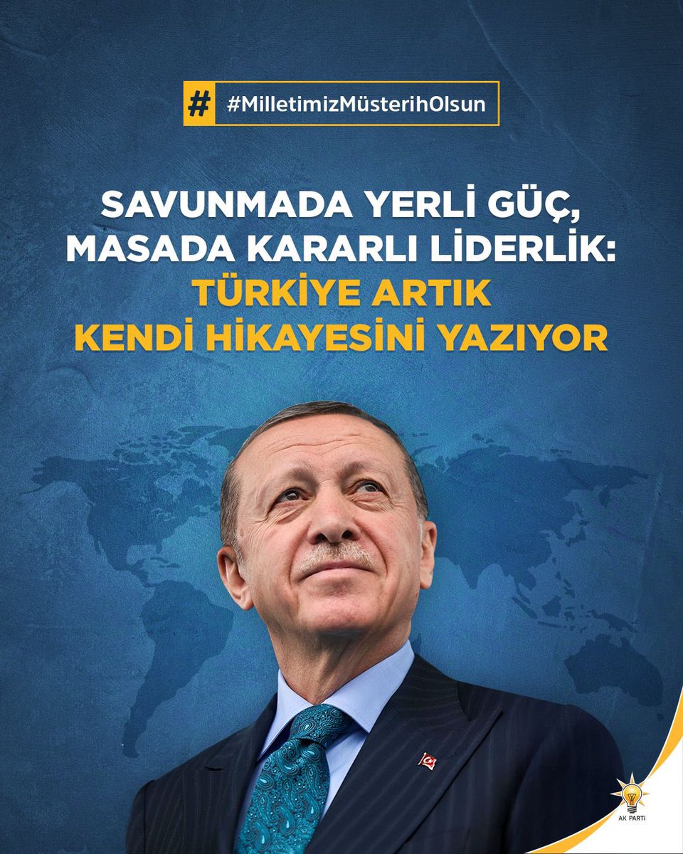 Savunmada yerli güç; 
Masada kararlı liderlik;
Lider ülke TÜRKİYE 🇹🇷 

#MilletimizMüsterihOlsun