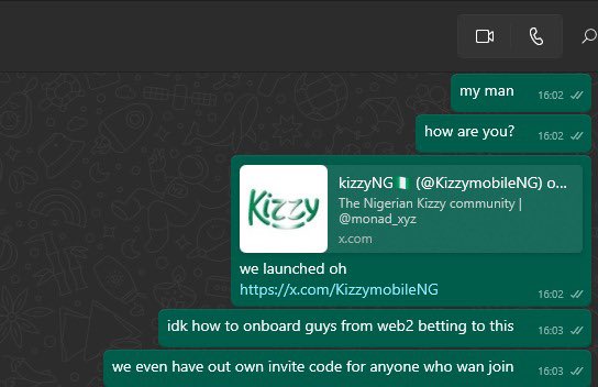 Dropping some late-night two cents on Kizzy

I think Kizzy needs to build more of its audience from Web2 users, not just Web3 degens. For example, Kizzy have all the potential to become the killer app on Monad that helps onboard the next wave of newbies.

The app is clean, fun,