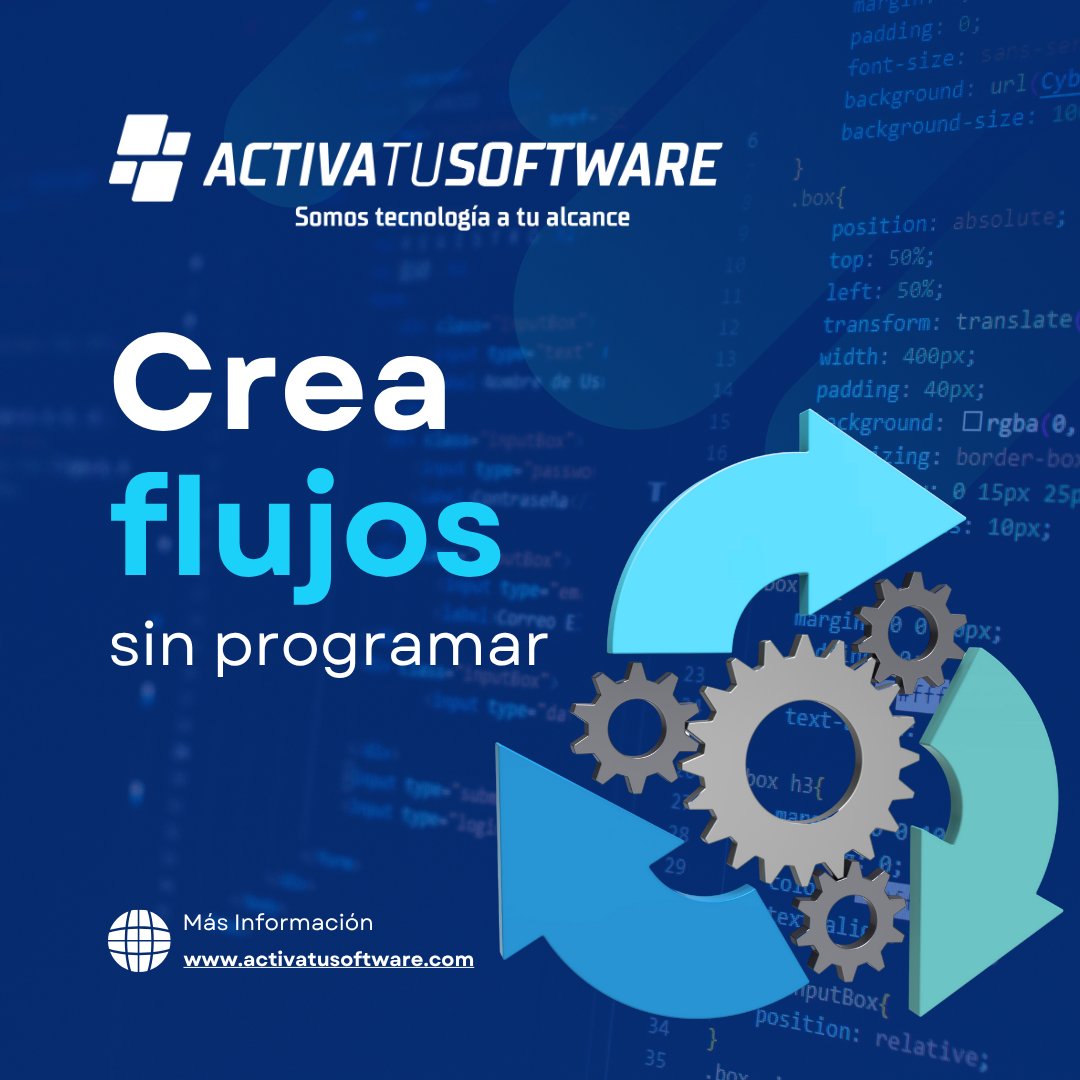 activatusoft's tweet photo. Automatiza flujos de trabajo, procesos y notificaciones sin escribir una sola línea de código. Ideal para equipos de marketing, ventas y administración. Libera tu productividad con https://t.co/08tRvK25mt https://t.co/2ywj8v9joe
