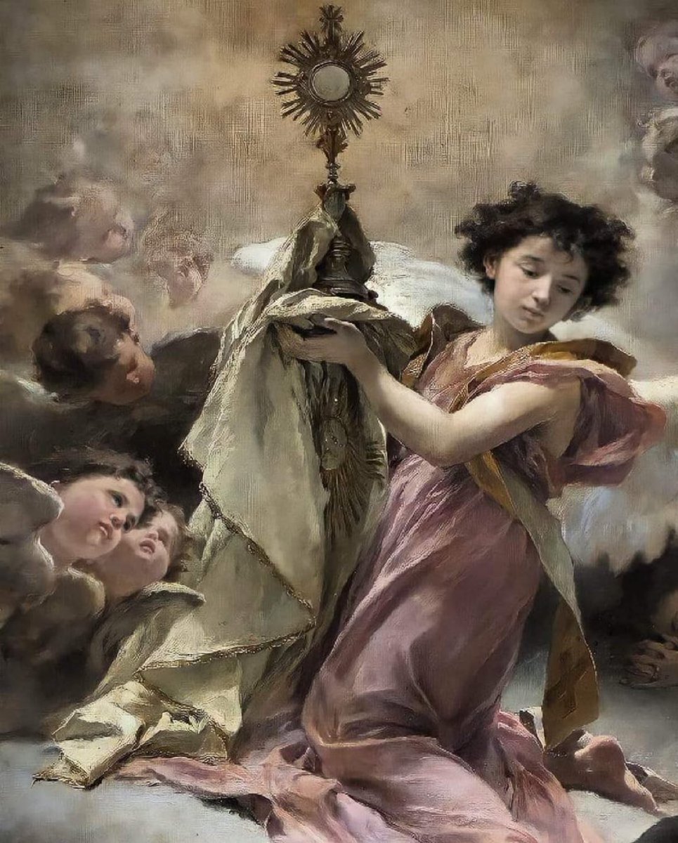 Tres jueves hay en el año
que relucen más que el sol:
Corpus Christi, Jueves Santo
y el día de la Ascensión.

Ecce Panis Angelorum,
Factus cibus viatorum:
Vere panis filiorum,
Non mittendus canibus.

#CorpusChristi