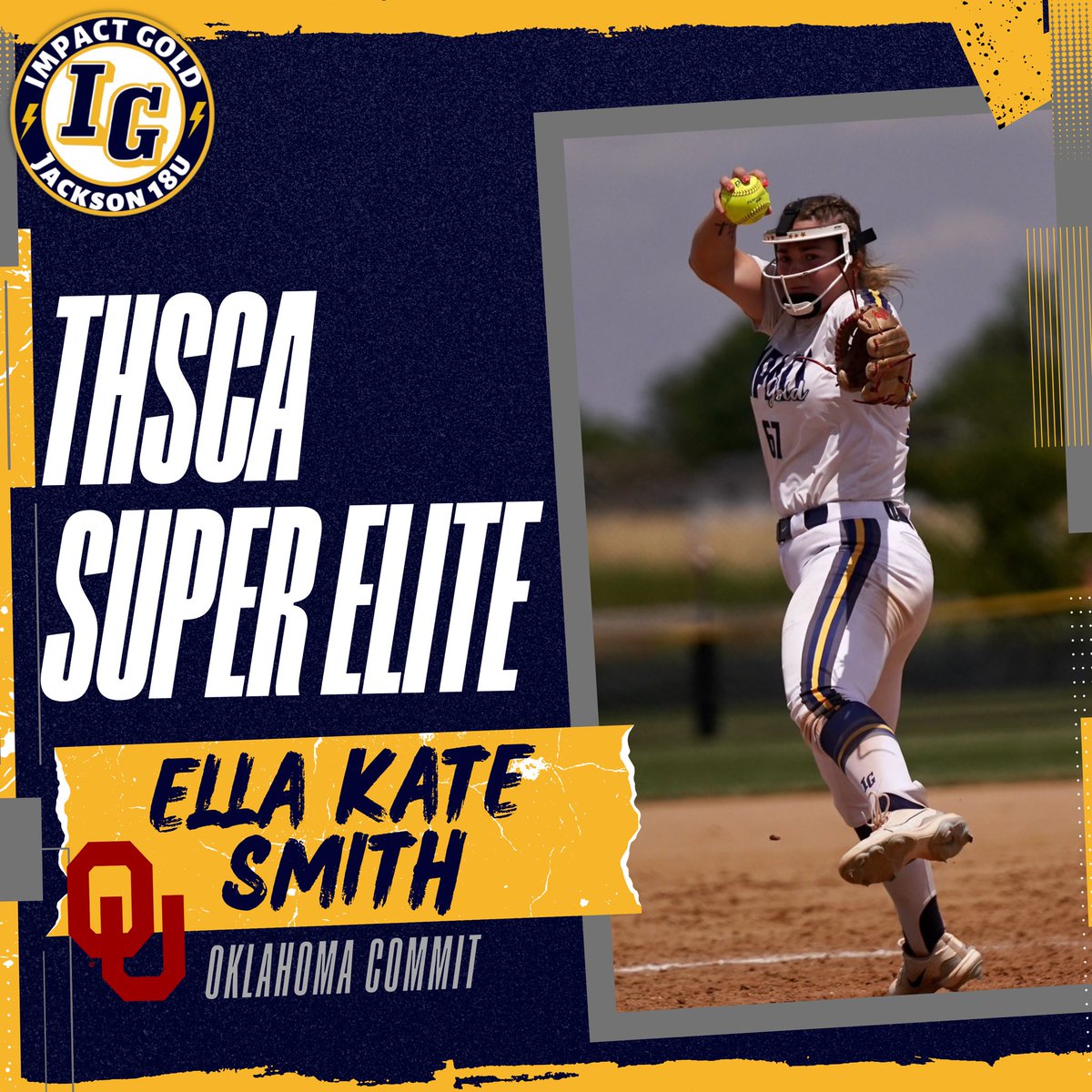 Impact Gold Jackson 18Uš„ (@ig_jackson18u) on Twitter photo Congratulations to our Oklahoma commit EK Smith for being named to the THSCA Super Elite Team!! Way to go <a href="/eksoftball2026/">Ella Kate Smith āEKā 2026</a>!!
#betheimpact #trusttheprocess #goldblooded #igjackson18u Congratulations to our Oklahoma commit EK Smith for being named to the THSCA Super Elite Team!! Way to go <a href="/eksoftball2026/">Ella Kate Smith āEKā 2026</a>!!
#betheimpact #trusttheprocess #goldblooded #igjackson18u
