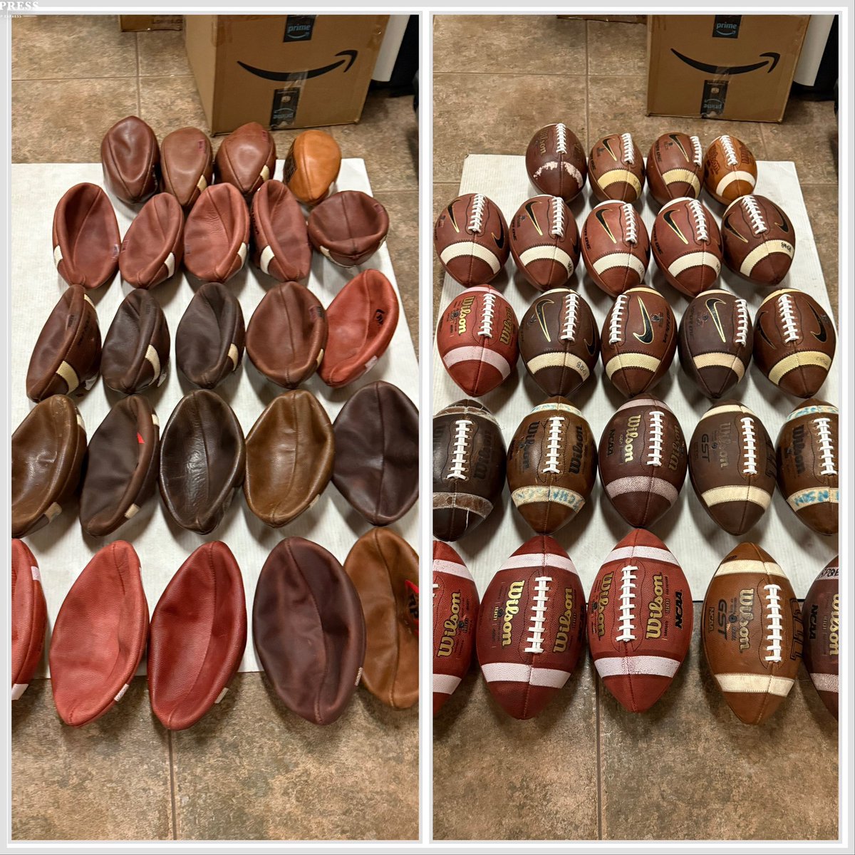 DA Sedmak (@coachsedfb) on Twitter photo 24 footballs repaired for <a href="/CoachPhilyaw/">Raymond Philyaw</a>, a QB trainer in San Antonio, Texas. If you need this service, contact me.
CoachSedFBRepair.com 24 footballs repaired for <a href="/CoachPhilyaw/">Raymond Philyaw</a>, a QB trainer in San Antonio, Texas. If you need this service, contact me.
CoachSedFBRepair.com