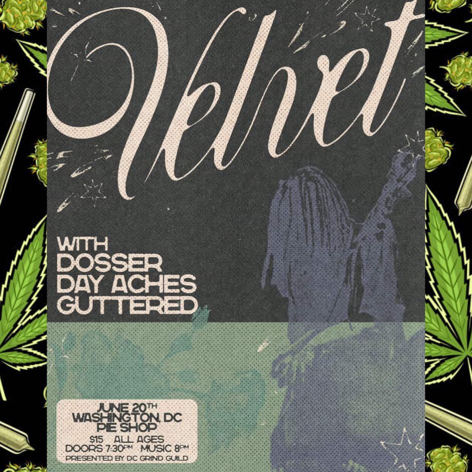 Playing <a href="/pieshopdc/">Pie Shop DC</a> this Friday w/ Velvet, <a href="/dayachesva/">DayAches</a>, and Guttered