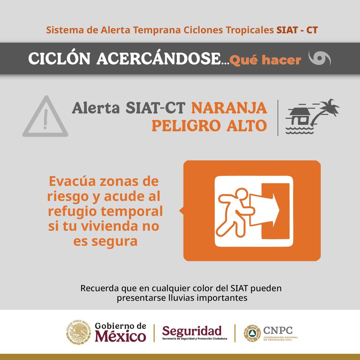Ante la intensificación del huracán “Erick”, la Coordinación Nacional de Protección Civil emitió Alerta Naranja (peligro alto) para el sur y sureste de Guerrero, así como el suroeste de Oaxaca.

Más en lopezdoriga.com