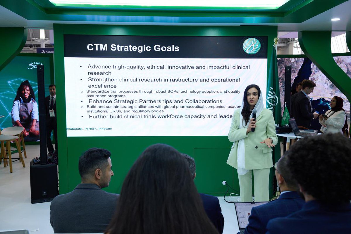 Day Two at #BIO2025, Dr. Nada Alsuhebany spotlighted KAIMRC’s Clinical Trials Management Department and its growing impact on Saudi Arabia’s research ecosystem. She emphasized KAIMRC’s Phase I Unit—the first SFDA-accredited facility of its kind—and its role in accelerating
