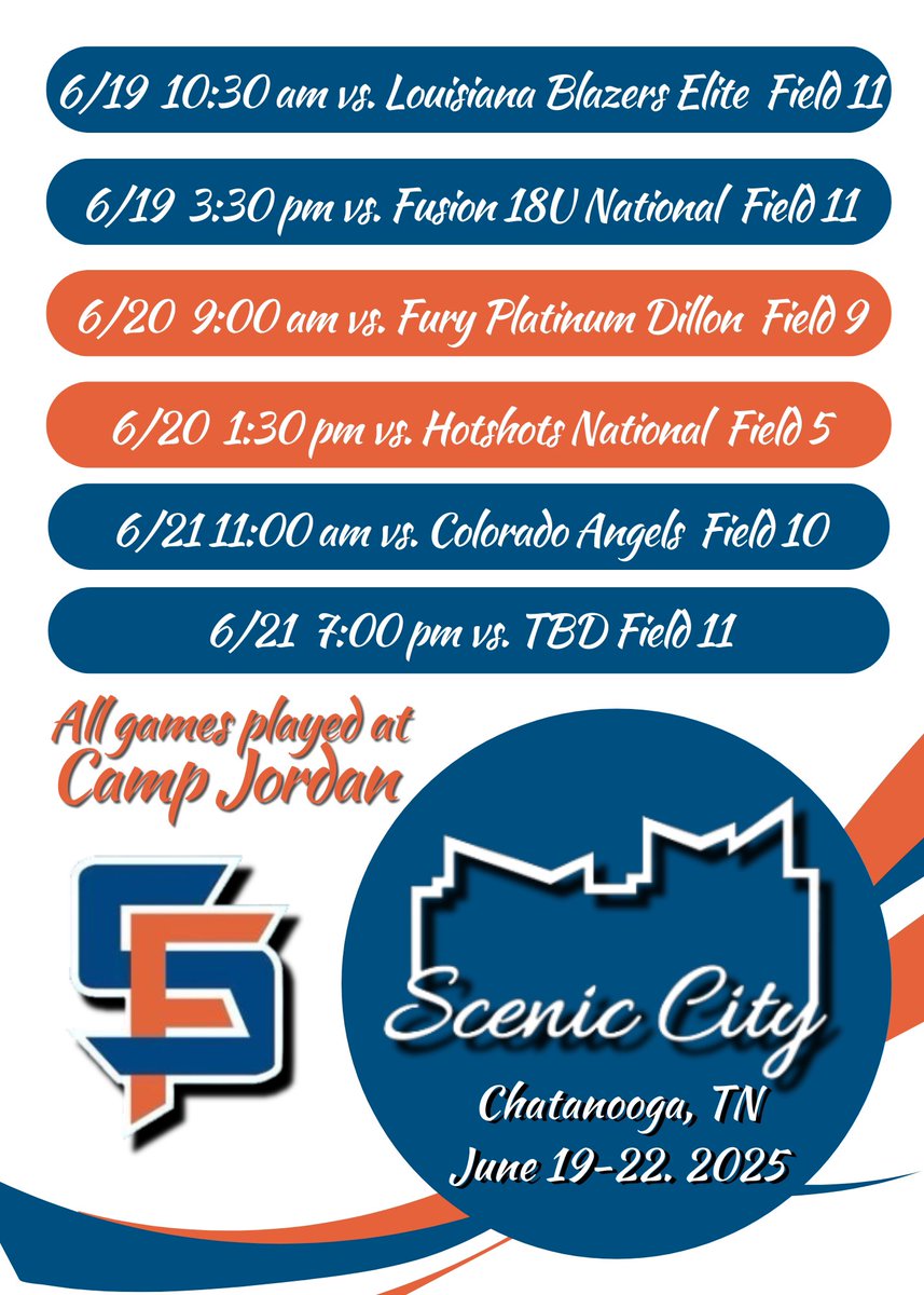 Fields have been updated below for Super Pool at Camp Jordan.