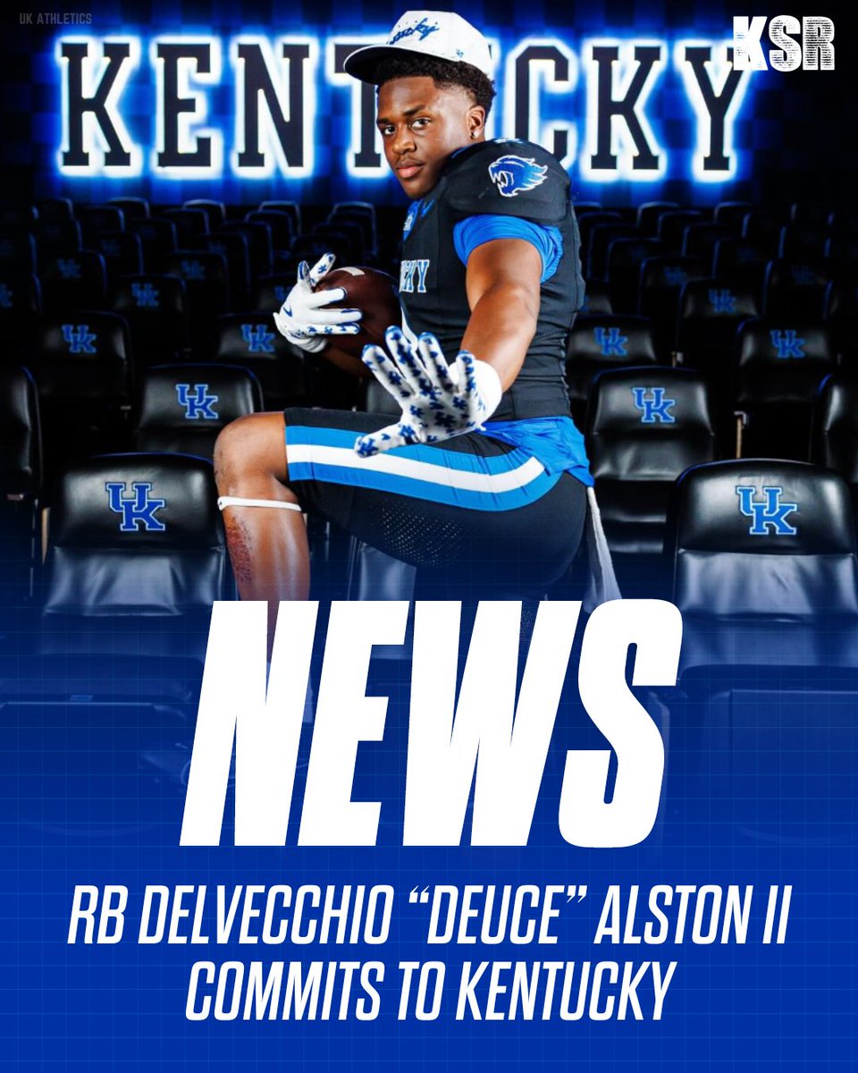 For the third straight day, the Cats got a new commitment. 

RB Delvecchio "Deuce" Alston II commits to Kentucky. 

on3.com/teams/kentucky…