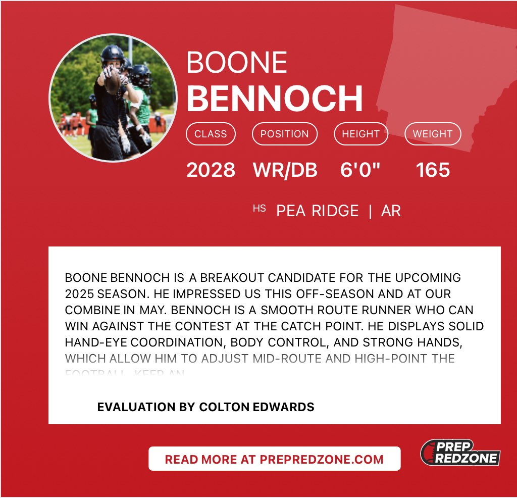 Thank you for the write up <a href="/coltonedwardsFB/">Colton Edwards</a>! And blessed to be ranked 22nd in the state at WR/DB IN C/O 2028 and 127th in the state overall in C/O 2028!