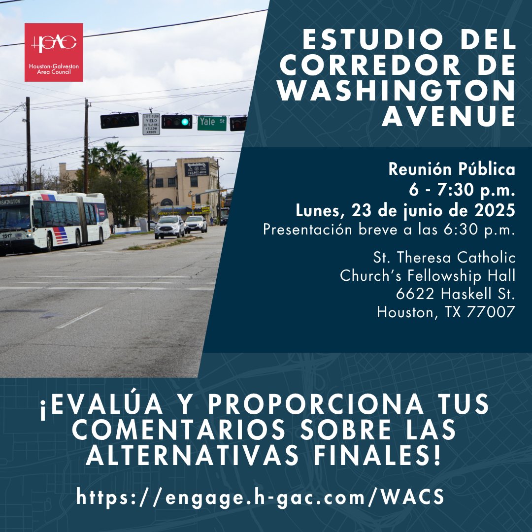📣 Don’t miss your chance to weigh in!

Join us for the next public meeting of the Washington Avenue Corridor Study and help shape the future of this vital corridor.

🕕 6 – 7:30 p.m.
Short presentation at 6:30 p.m.
📅 Monday, June 23, 2025
📍 St. Theresa Catholic Church’s