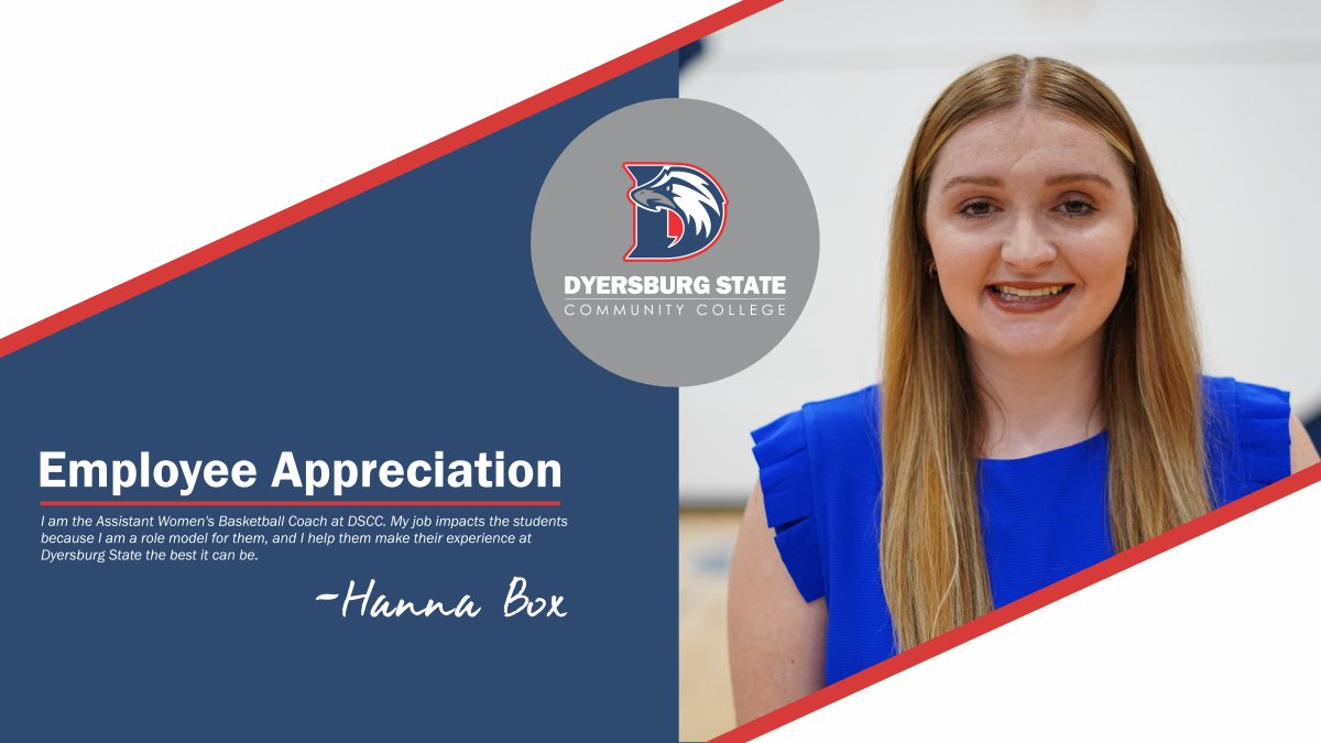 🌟 Employee Appreciation Post! 🌟 
DSCC appreciates its employees for their unwavering dedication and commitment. Thank you for being the driving force behind our progress at Dyersburg State!
🙌💪 #EmployeeAppreciation #Teamwork #GoEagles 🦅